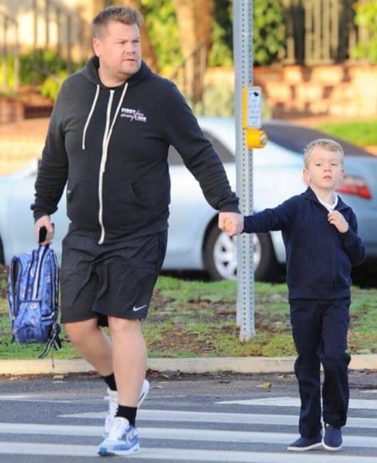Max McCartney Kimberly Corden with his father, James Corden.